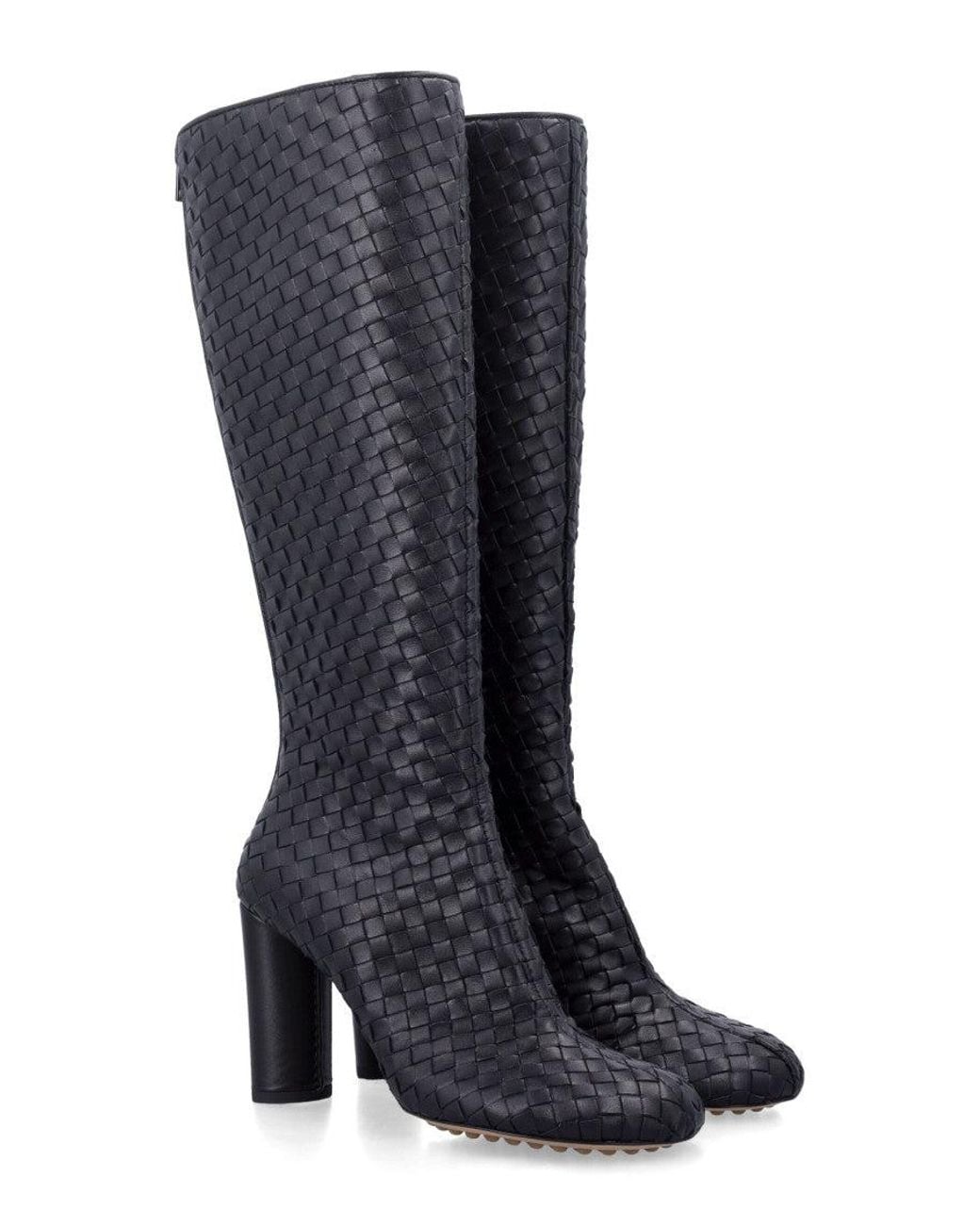 Bottega Veneta Blue Woven Cherry Boots