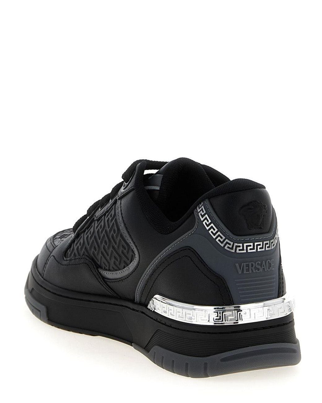 Versace Black Biggie Basket Sneaker for men