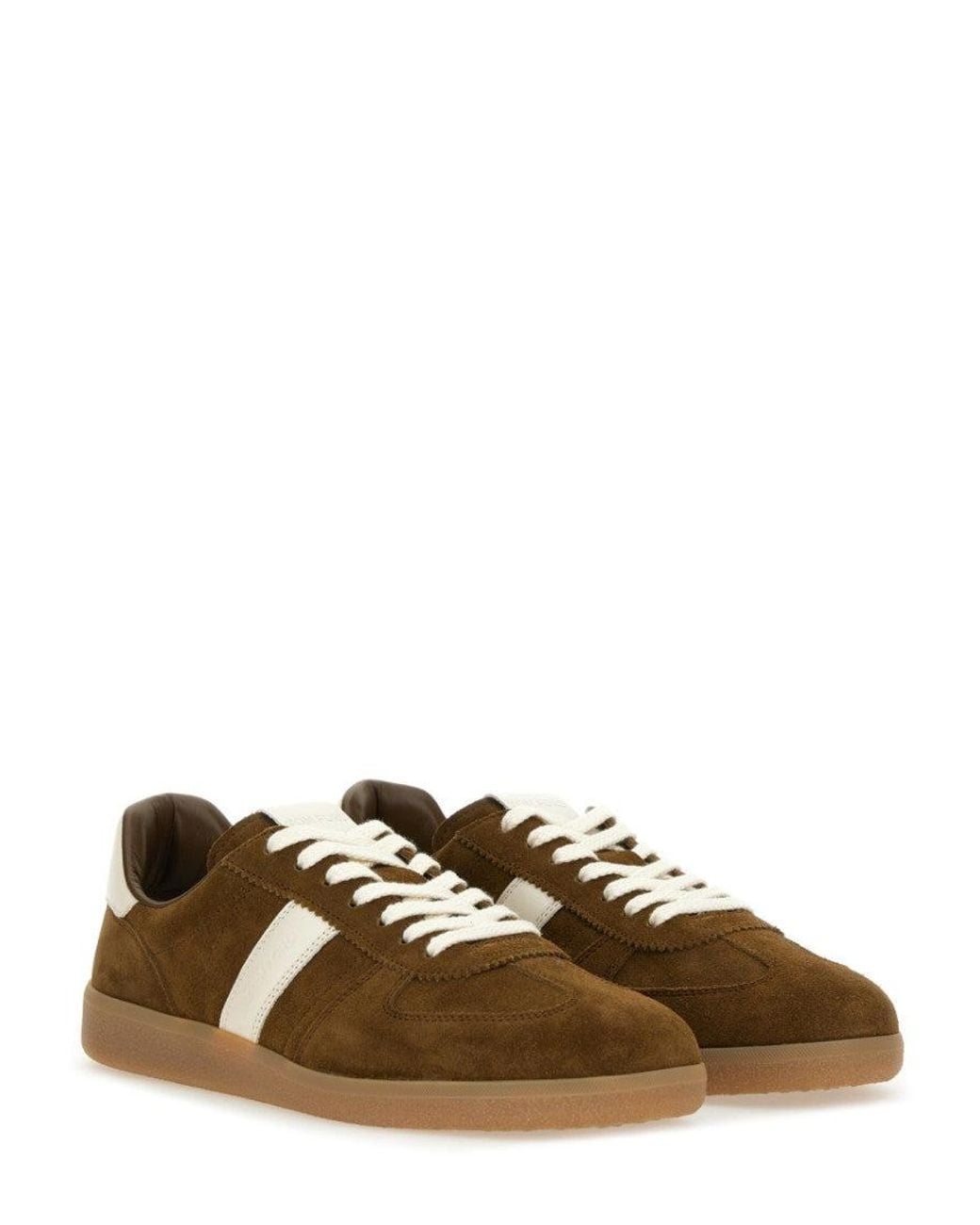 Tom Ford Brown Low-Top Suede Sneakers for men