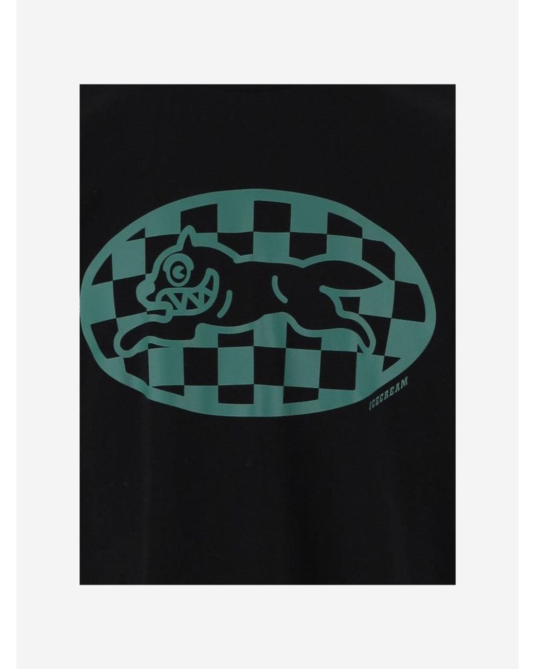 ICECREAM Black Crewneck Logo T-Shirt for men