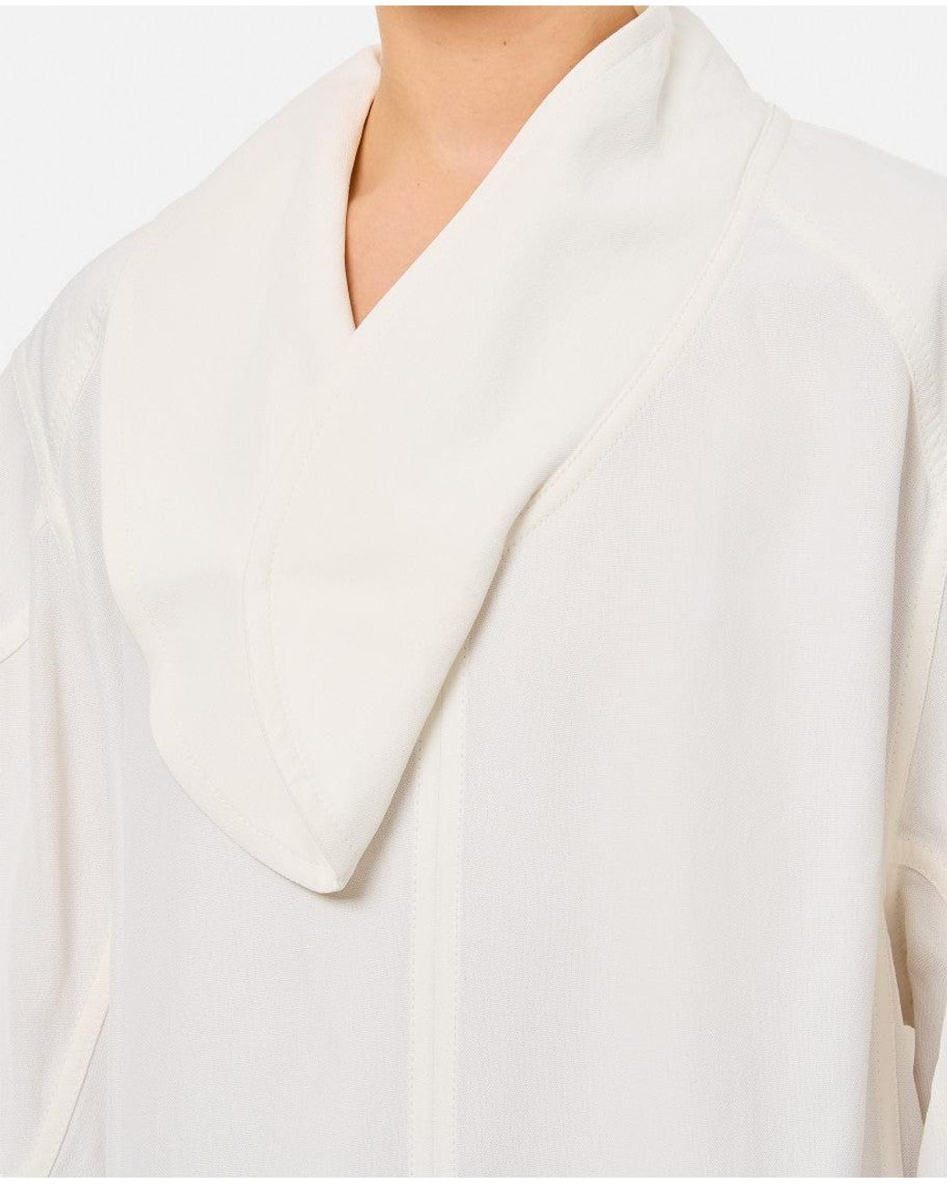 Bottega Veneta White Viscose And Linen Blouse