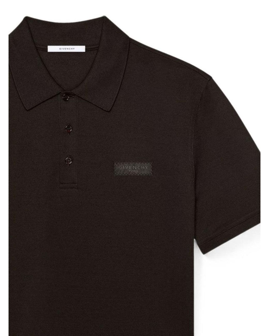 Givenchy Black Logo Cotton Polo Shirt for men