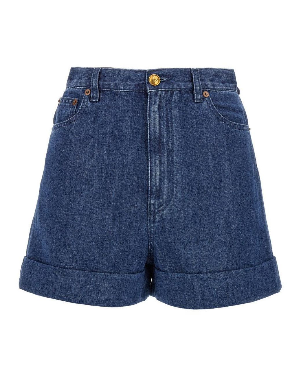 Valentino Blue Denim Shorts