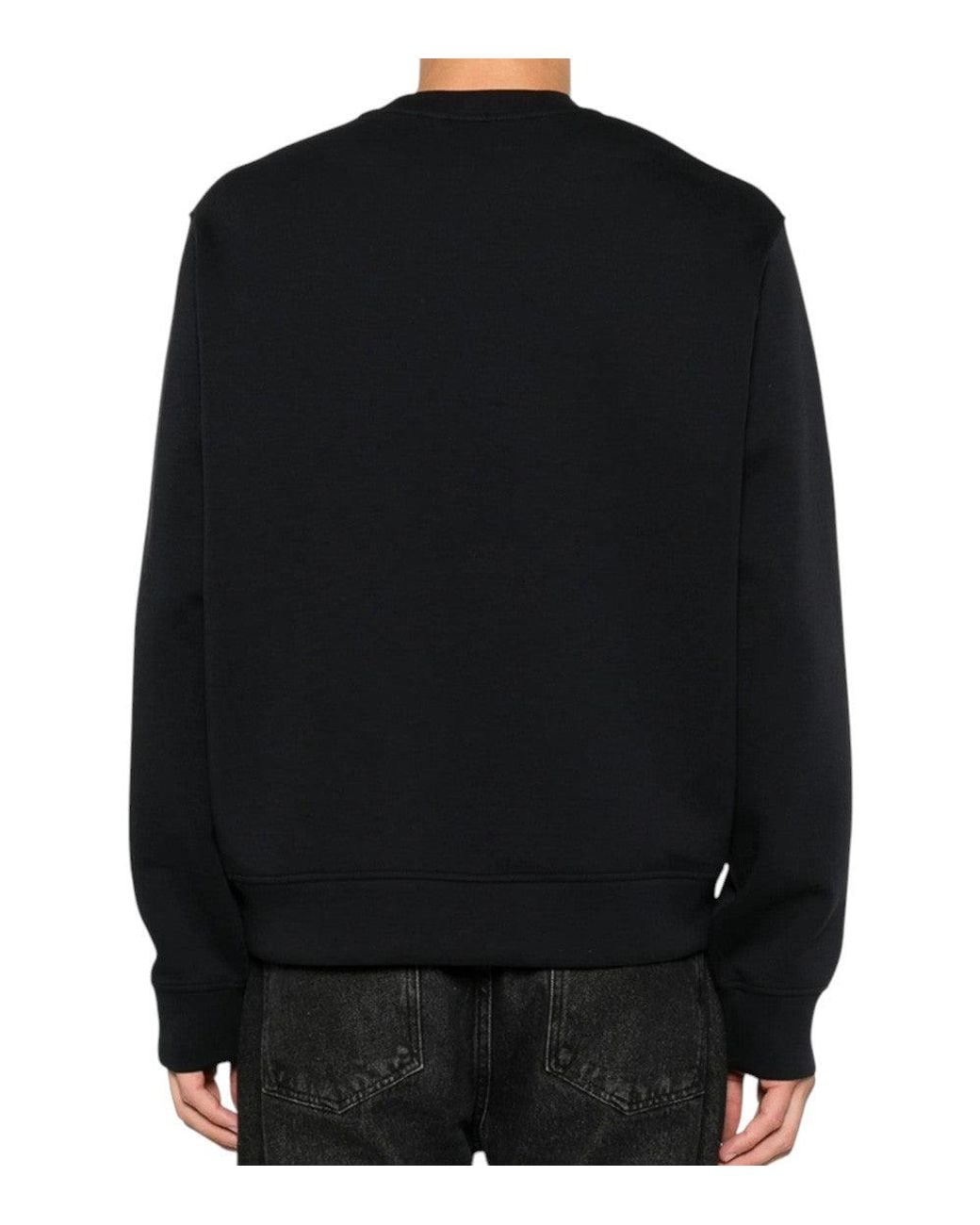 Emporio Armani Black Logo Crew Neck Sweatshirt for men