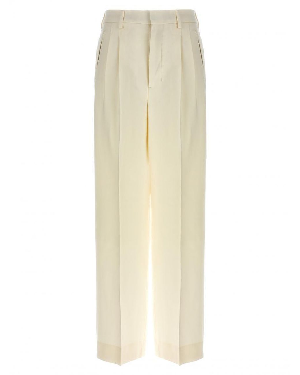 AMI White Trousers Pences