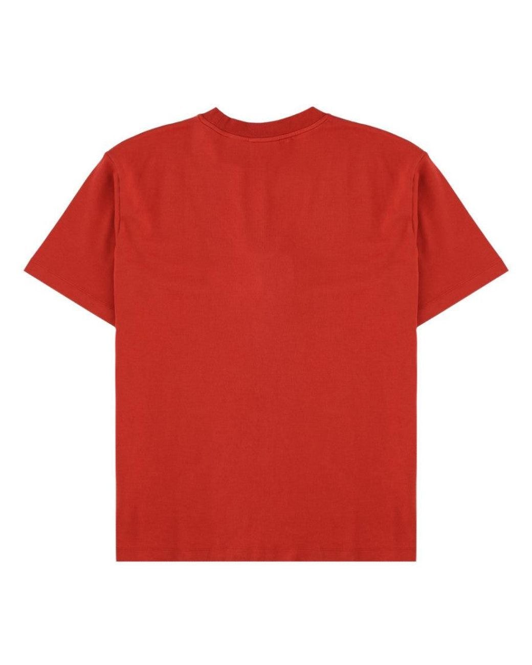 Drole de Monsieur Red Dark Crew Neck T-Shirt for men