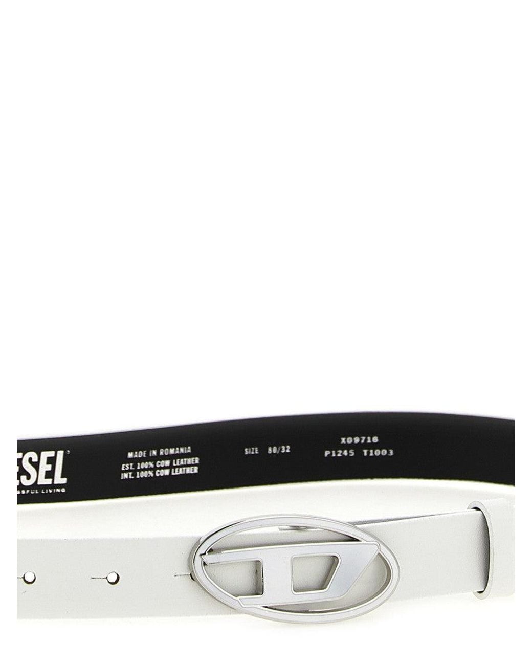 DIESEL White 'B-1Dr 25' Belt