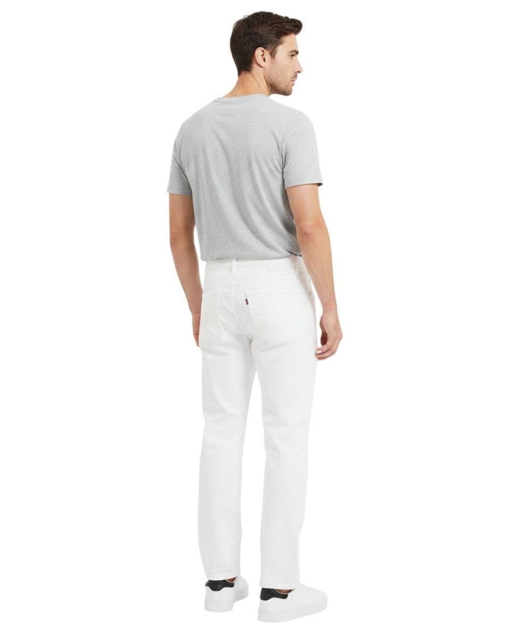 HUGO White Tapered Mid Rise Jeans for men