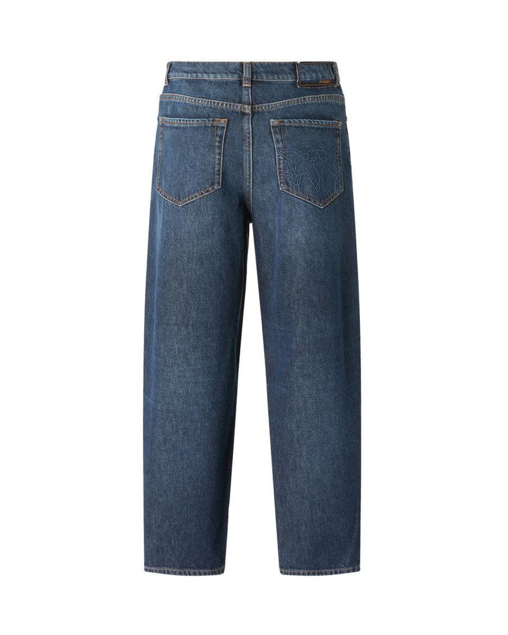 Pinko Blue Relaxed High Rise Jeans