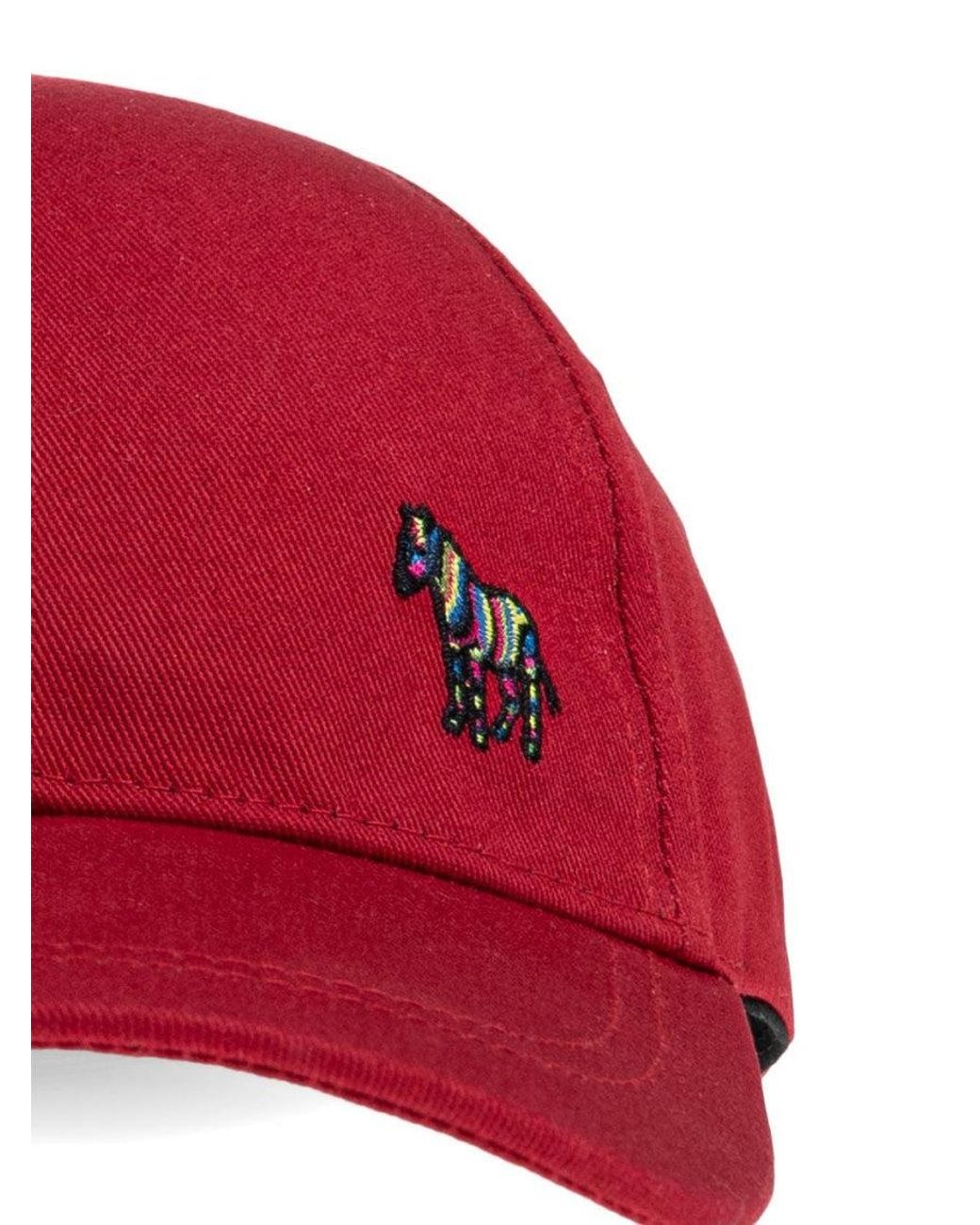 Paul Smith Red Logo Baseball Hat for men