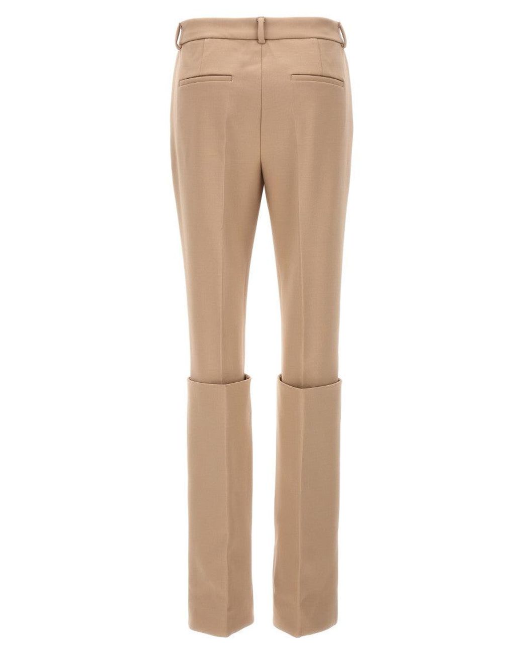 Sportmax Natural Polyester Dress Pants