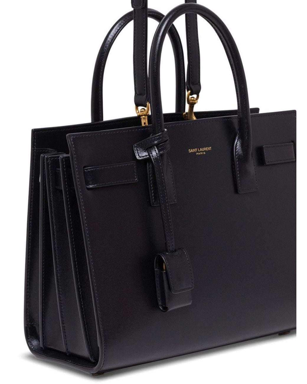Saint Laurent Black Sac De Jour Small Satchel Bag