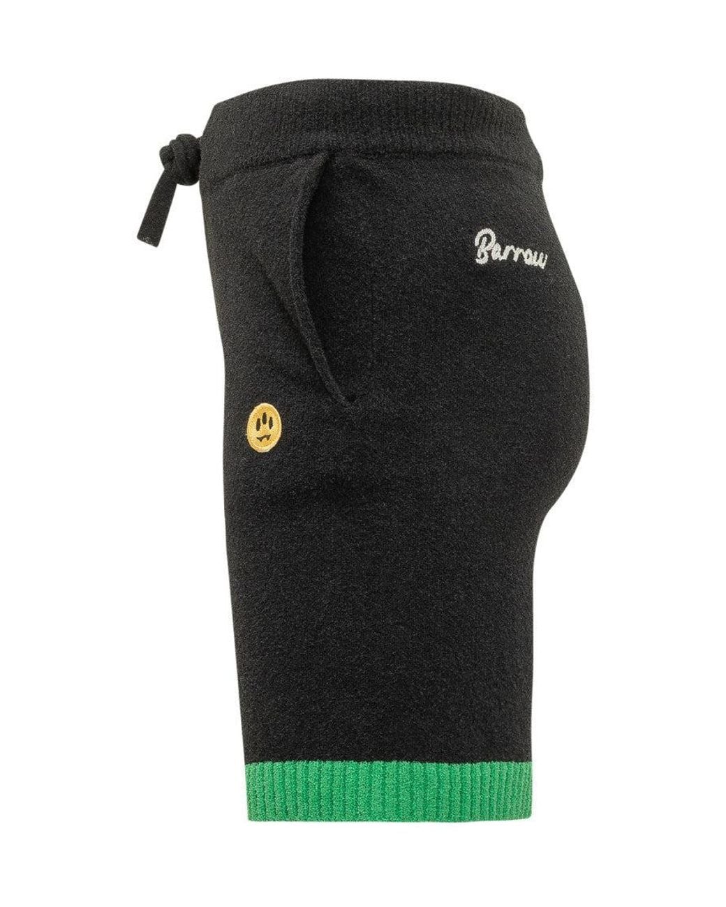 Barrow Black Logo Shorts for men