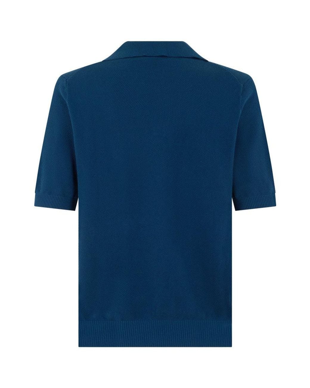 K-Way Blue Shirt Collar Polo for men