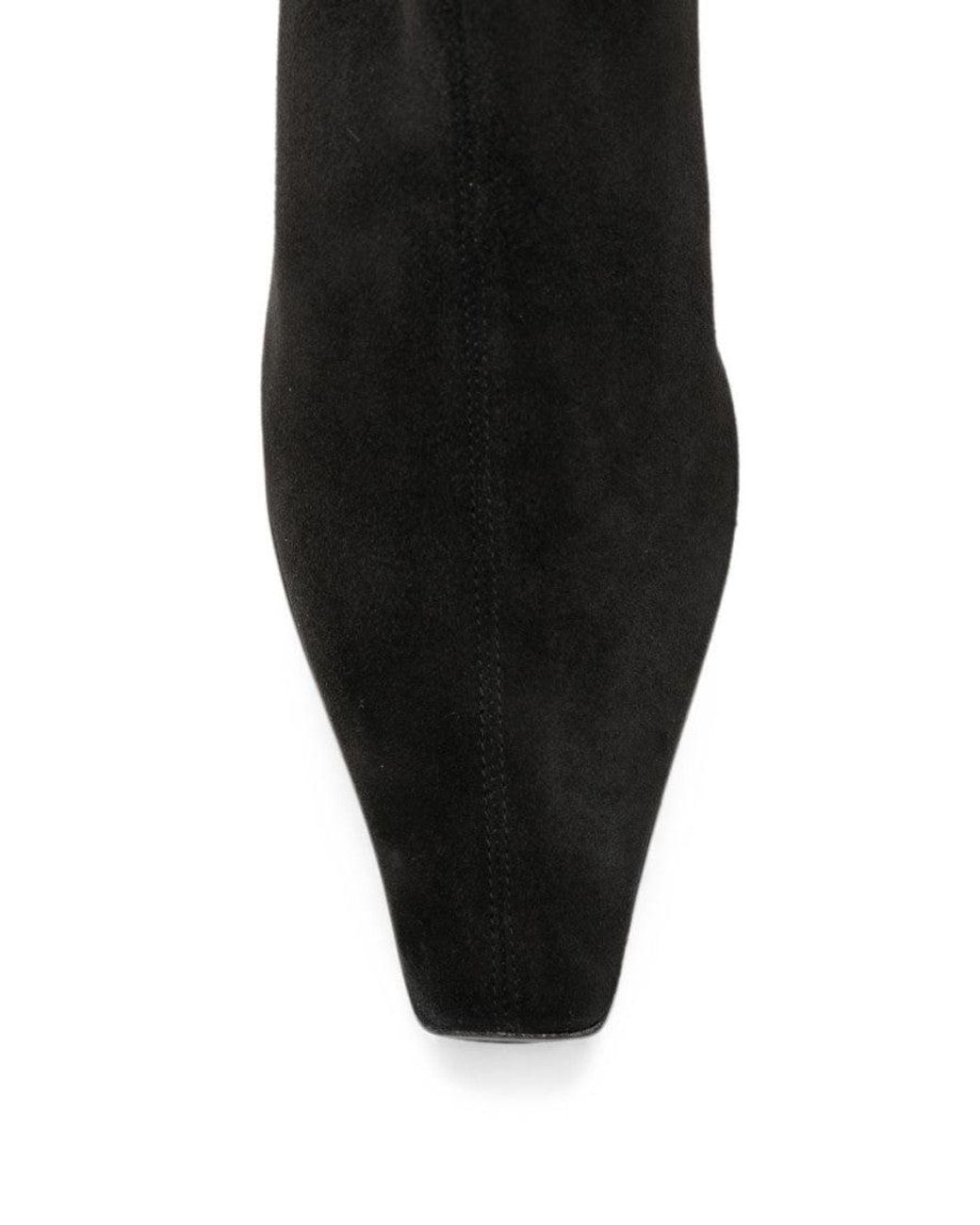 Khaite Black Arizona Ankle Boots