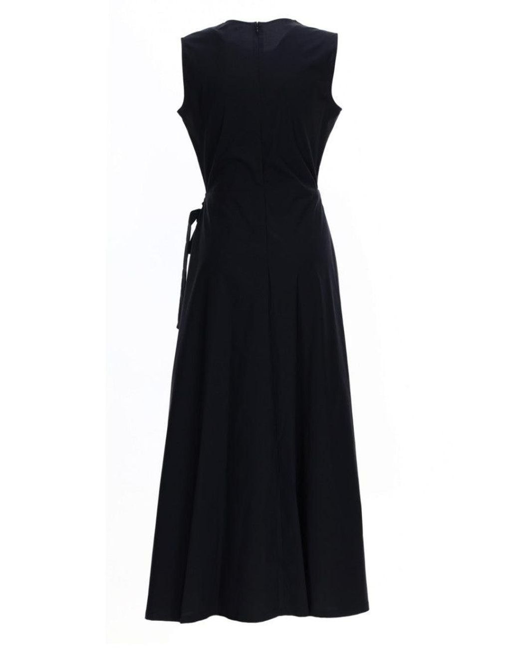 Aspesi Black Round Neck Maxi Dress
