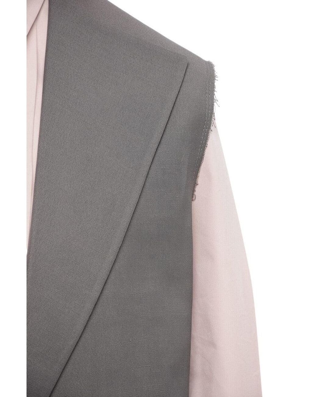 Jil Sander Gray Solid Notched Lapel Blazer