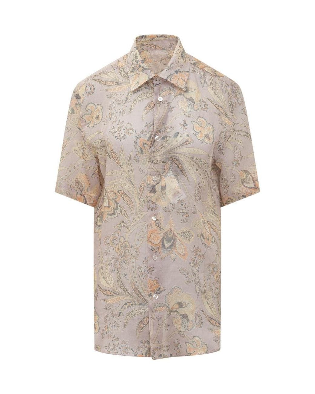 Etro White Regular Floral Shirt for men