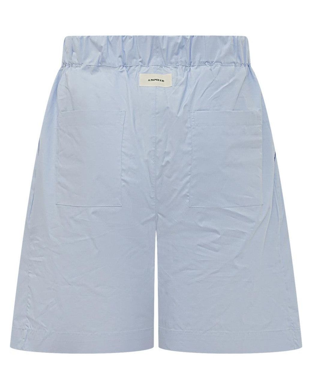 A PAPER KID Blue Sky Solid Shorts for men
