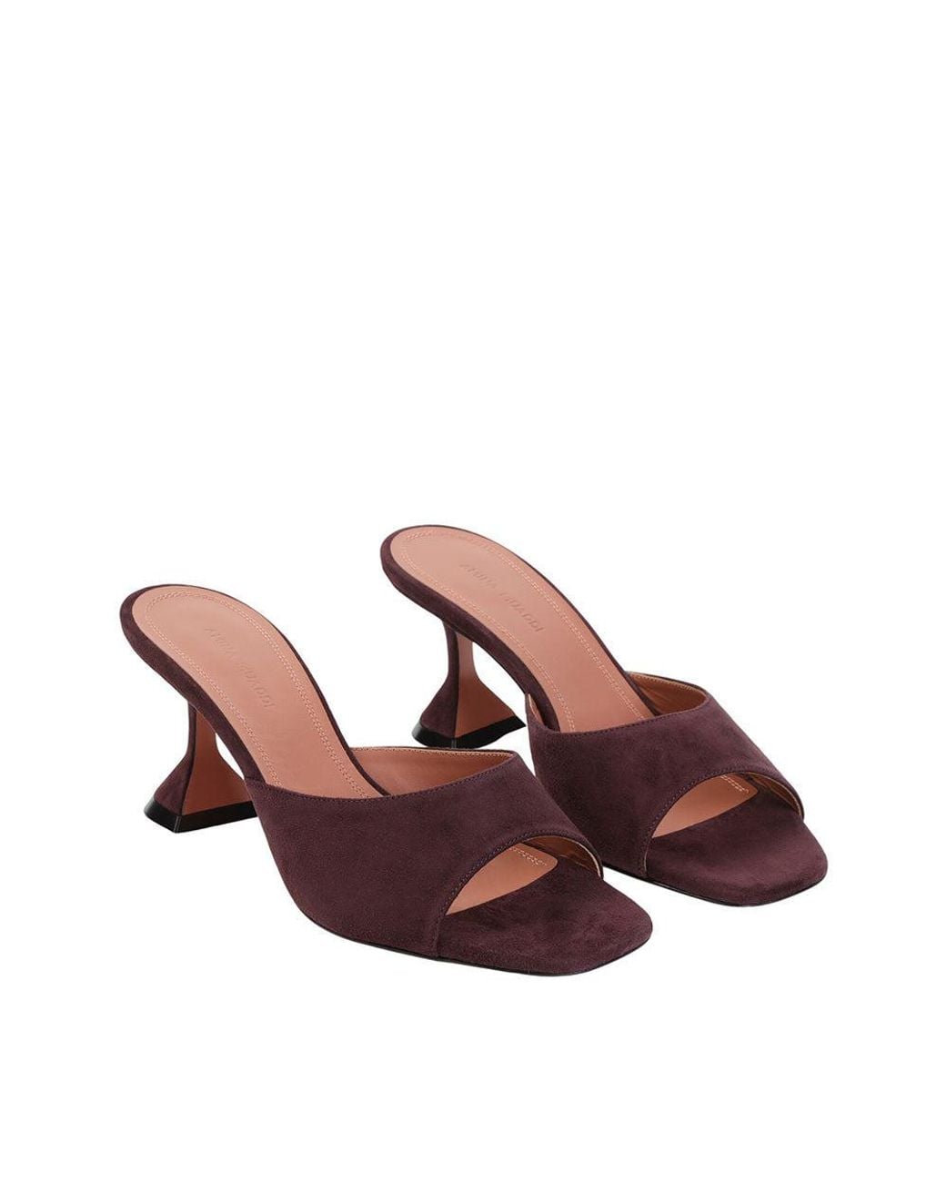 AMINA MUADDI Brown Burgundy Lupita Heels