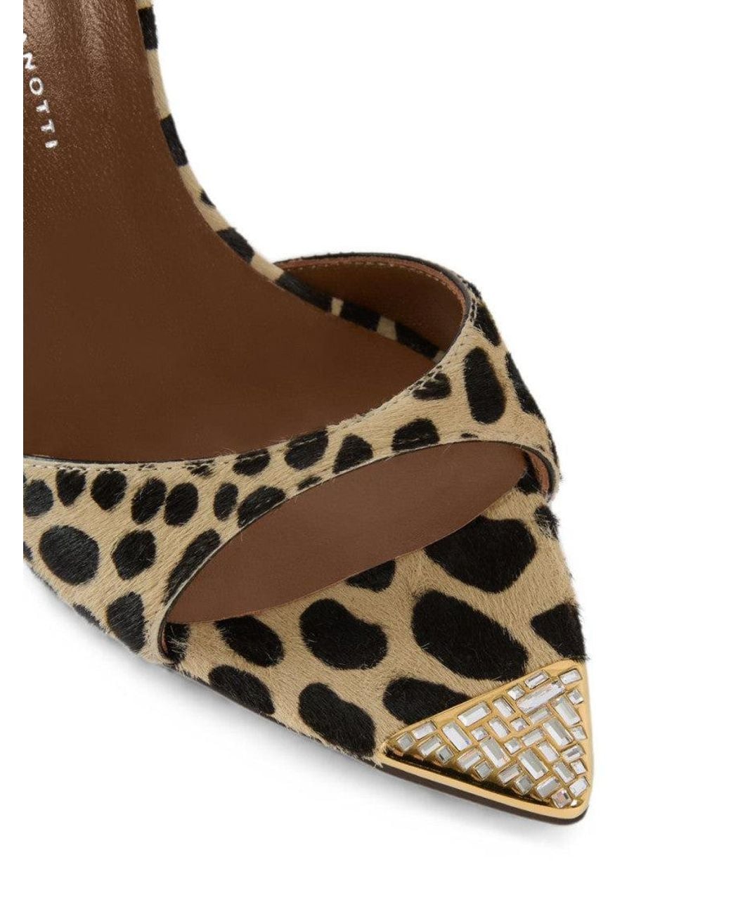 Giuseppe Zanotti Metallic Print Slip On Heels