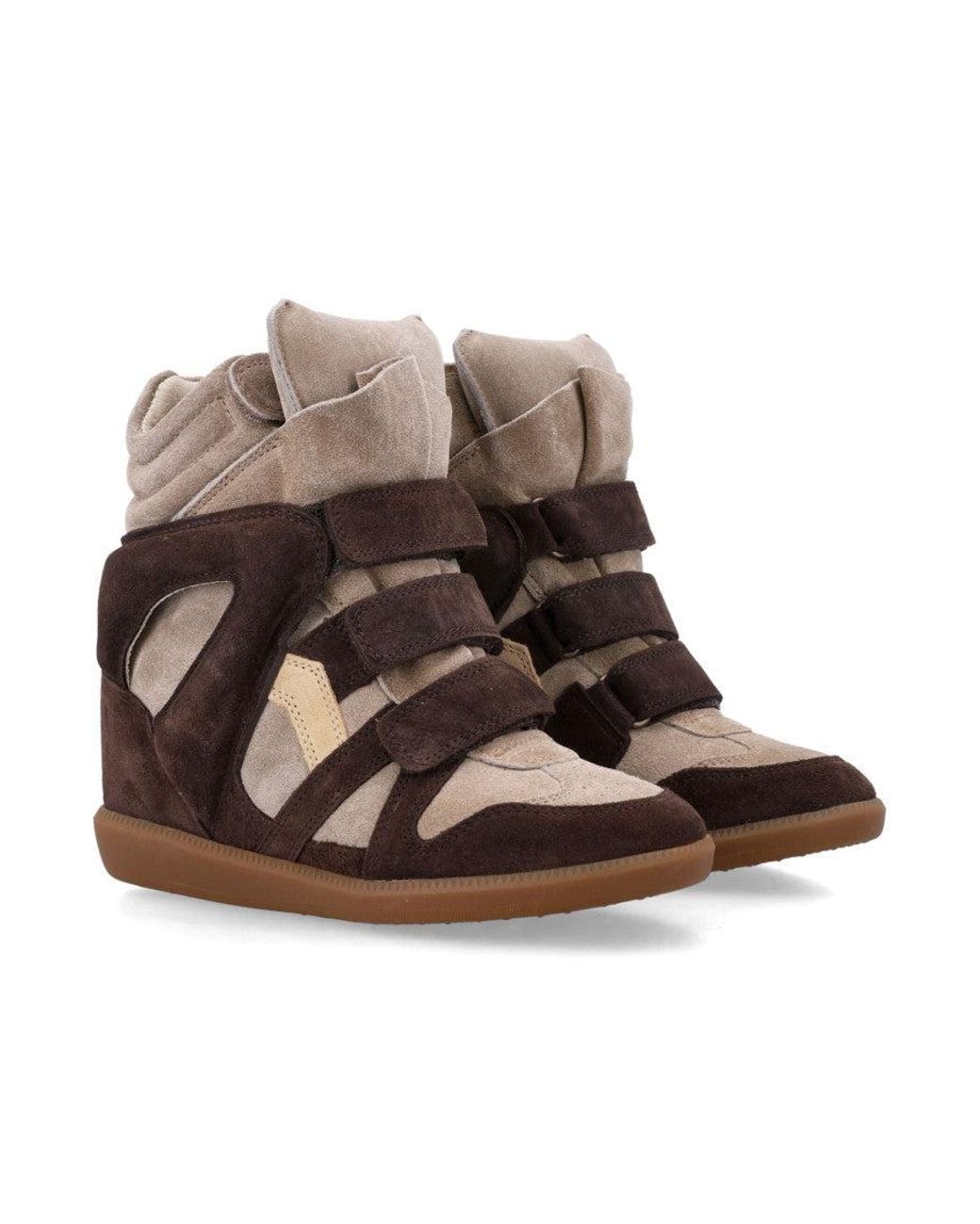 Isabel Marant Brown Color Block Sneakers