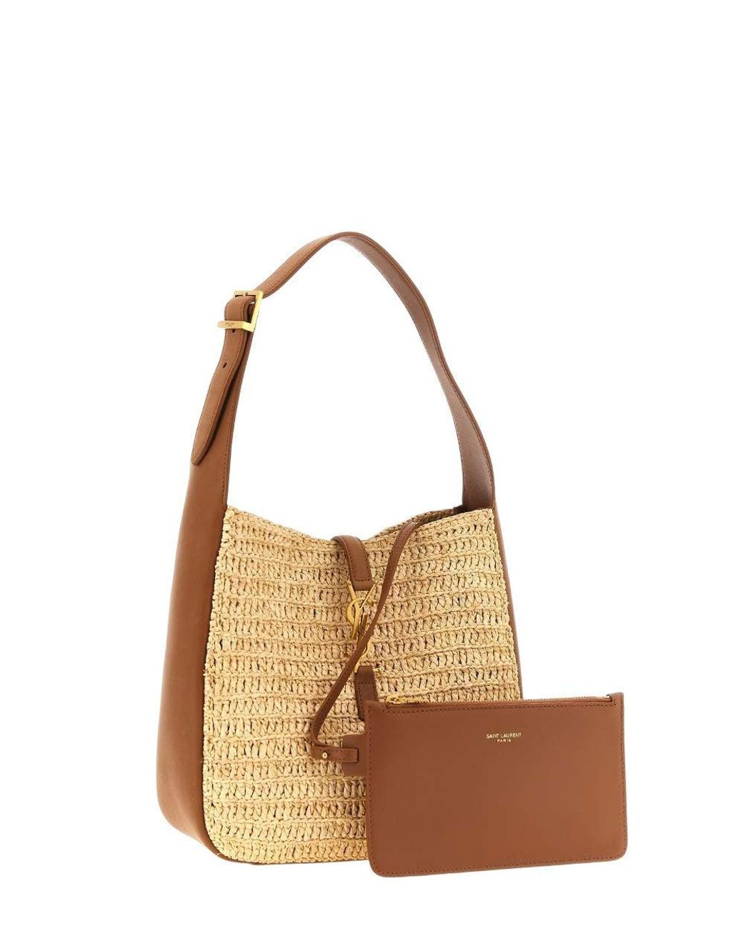 Saint Laurent Metallic Natural Le 5 A 7 Small Shoulder Bag