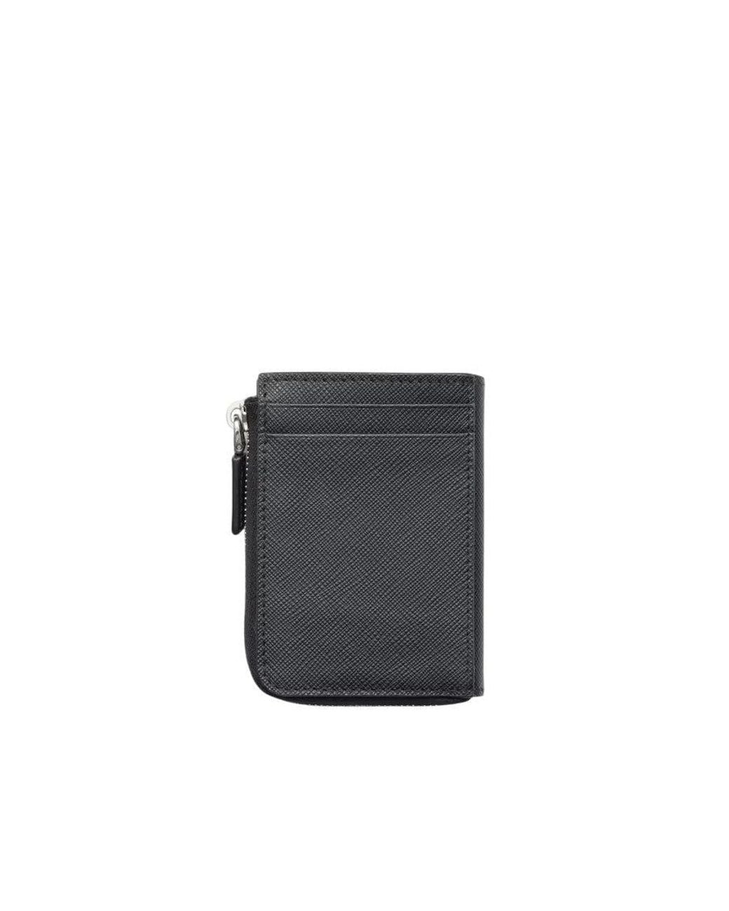 Prada Black Minuteria Textured Wallet for men