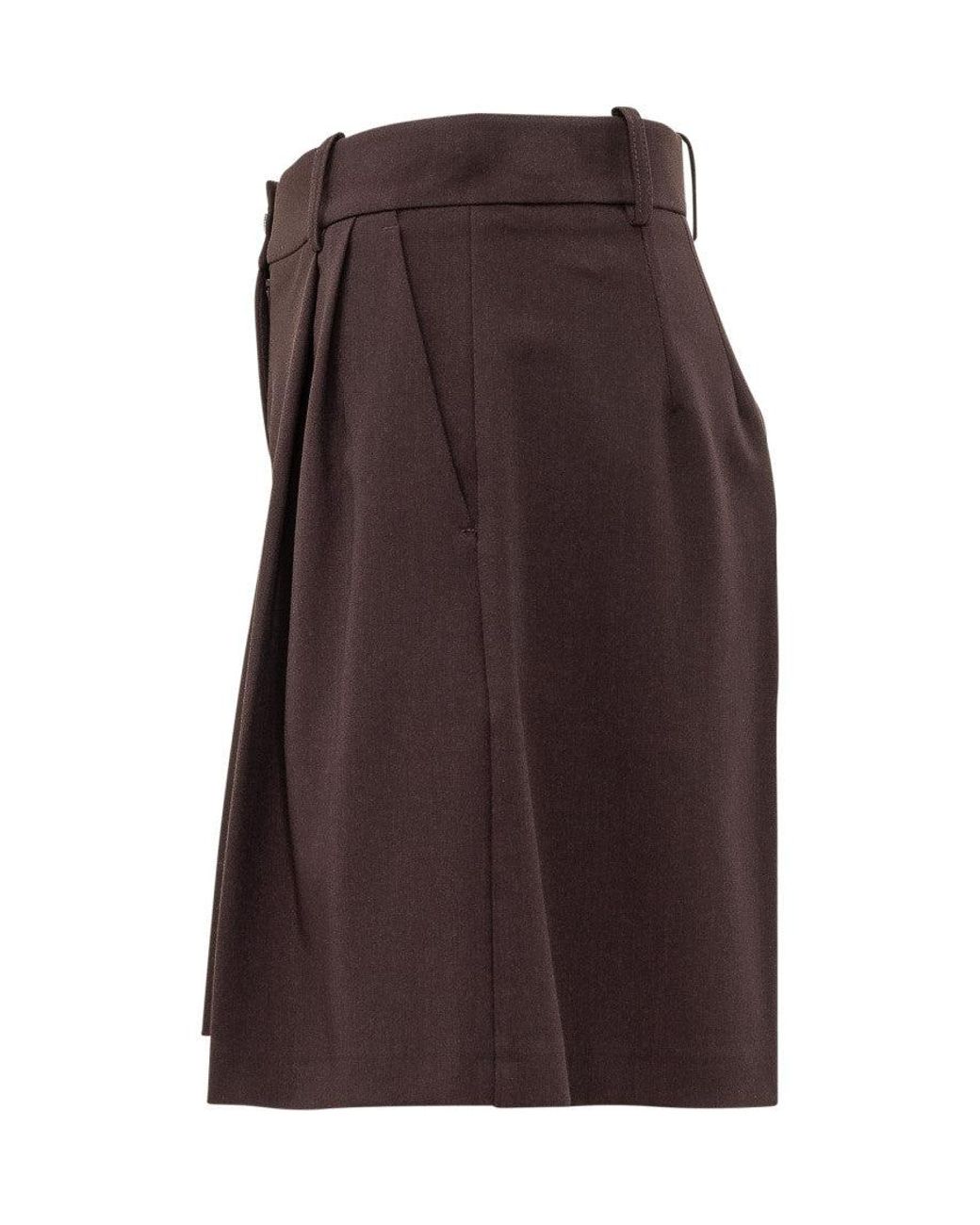Pinko Purple Solid Shorts