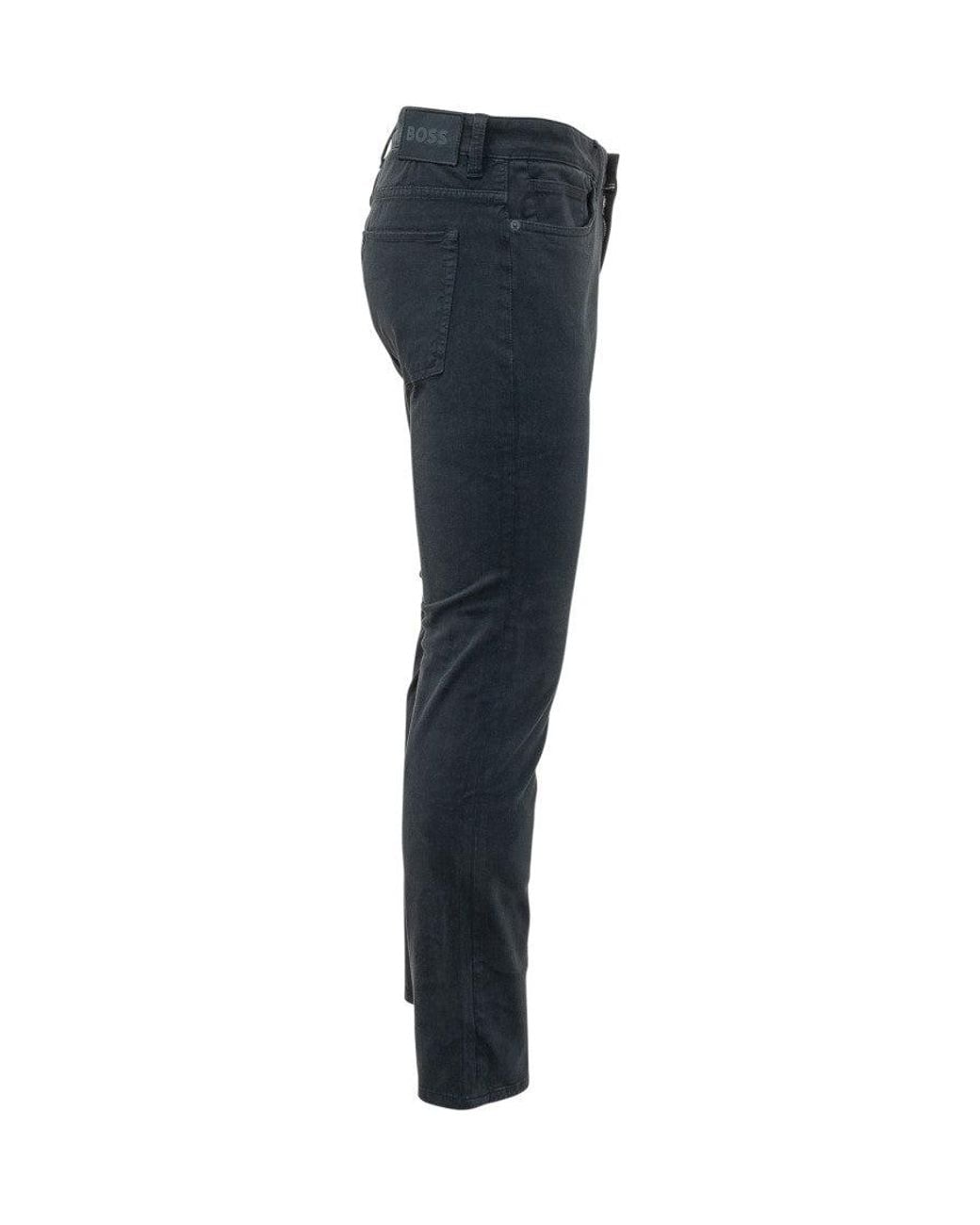 Boss Blue Slim Flat Front Pants for men