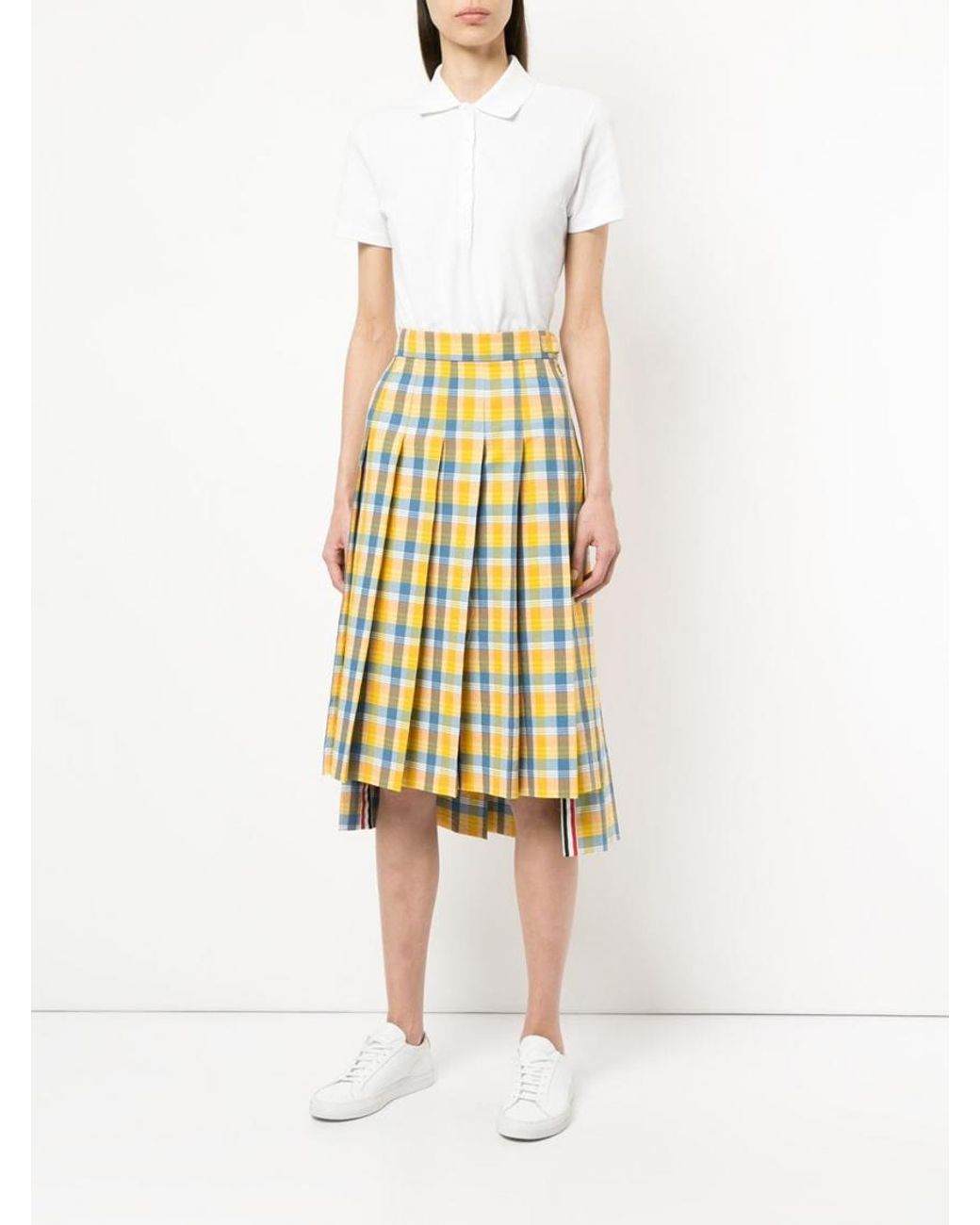 Thom Browne White Rwb Cotton Polo Shirt