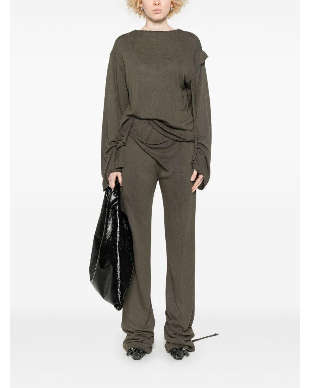 OTTOLINGER Gray Deconstructed-Design Trousers