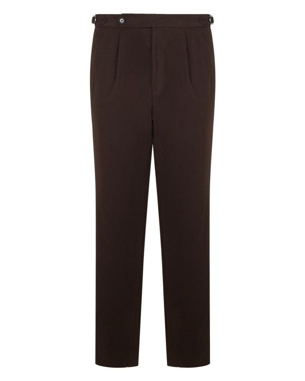Boss Brown Dark Tapered Trousers for men