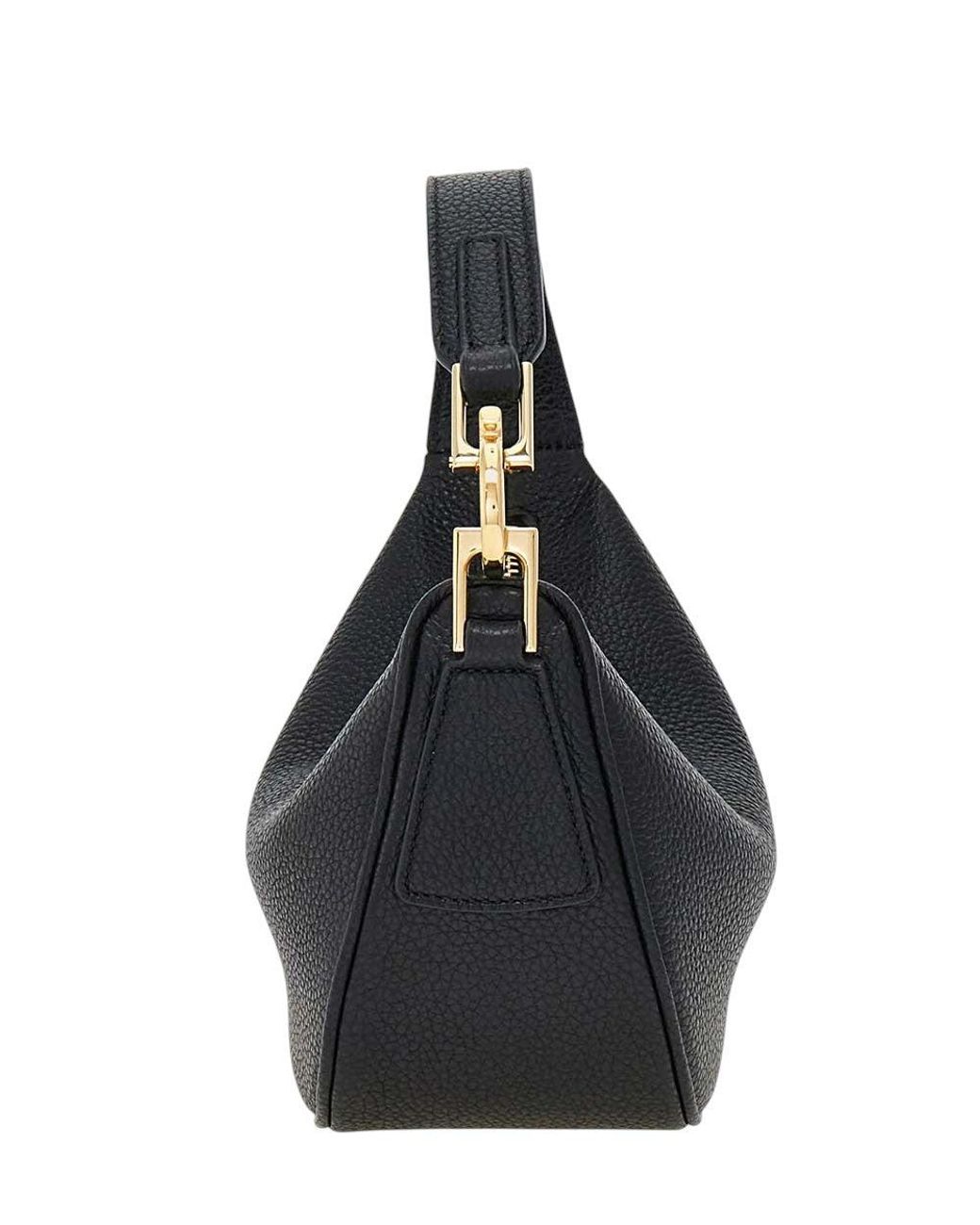 Ferragamo Black Logo Mini Hobo