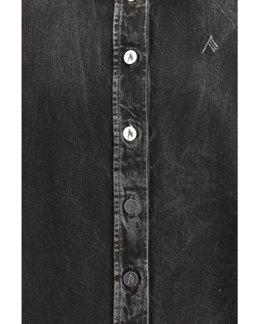 The Attico Black Oversized Solid Shirt