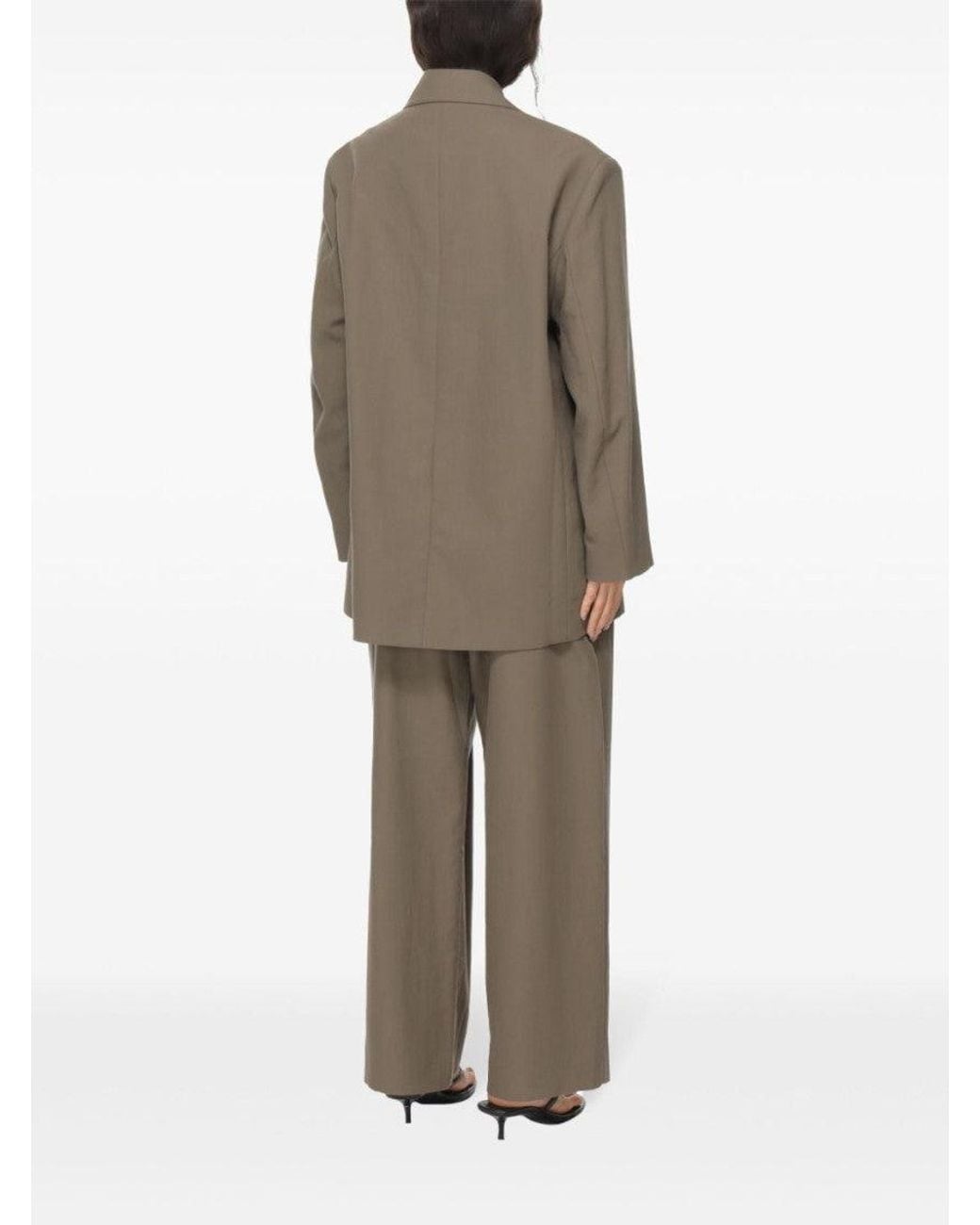 Studio Nicholson Gray Taupe Single-Breasted Blazer