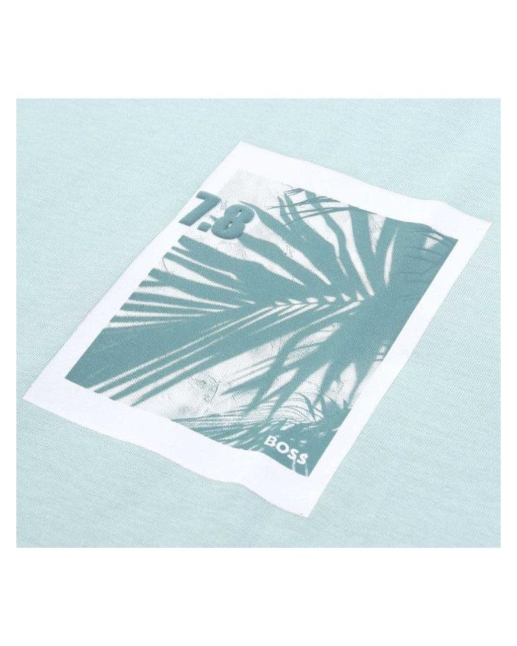 Boss Blue Light Graphic T-Shirt for men