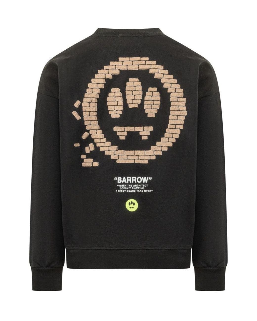 Barrow Black Crew Neck Sweatshirt for men