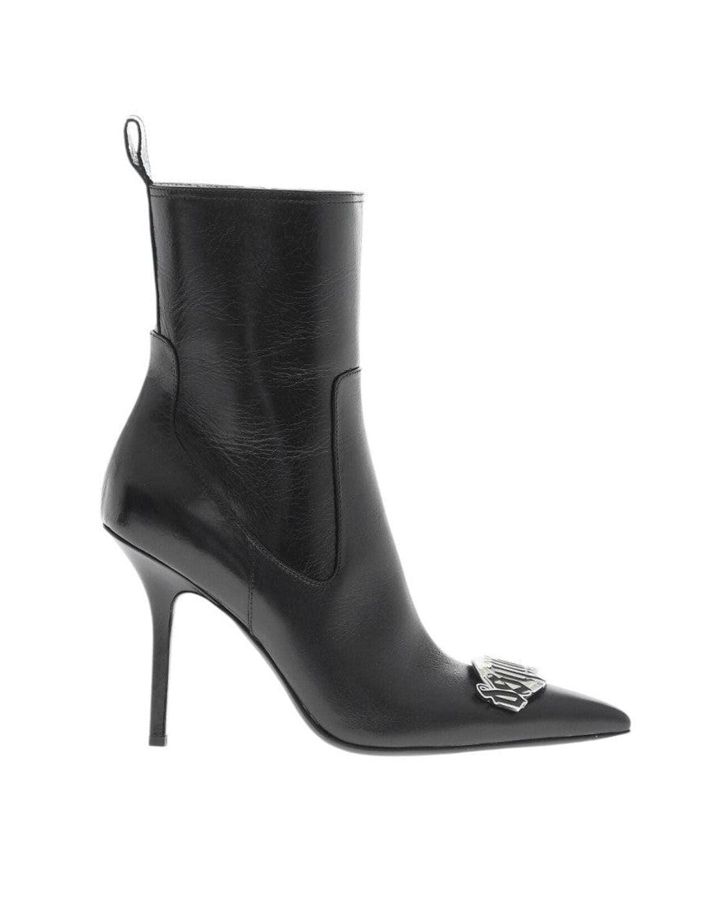 DSquared² Black Leather Ankle Boots