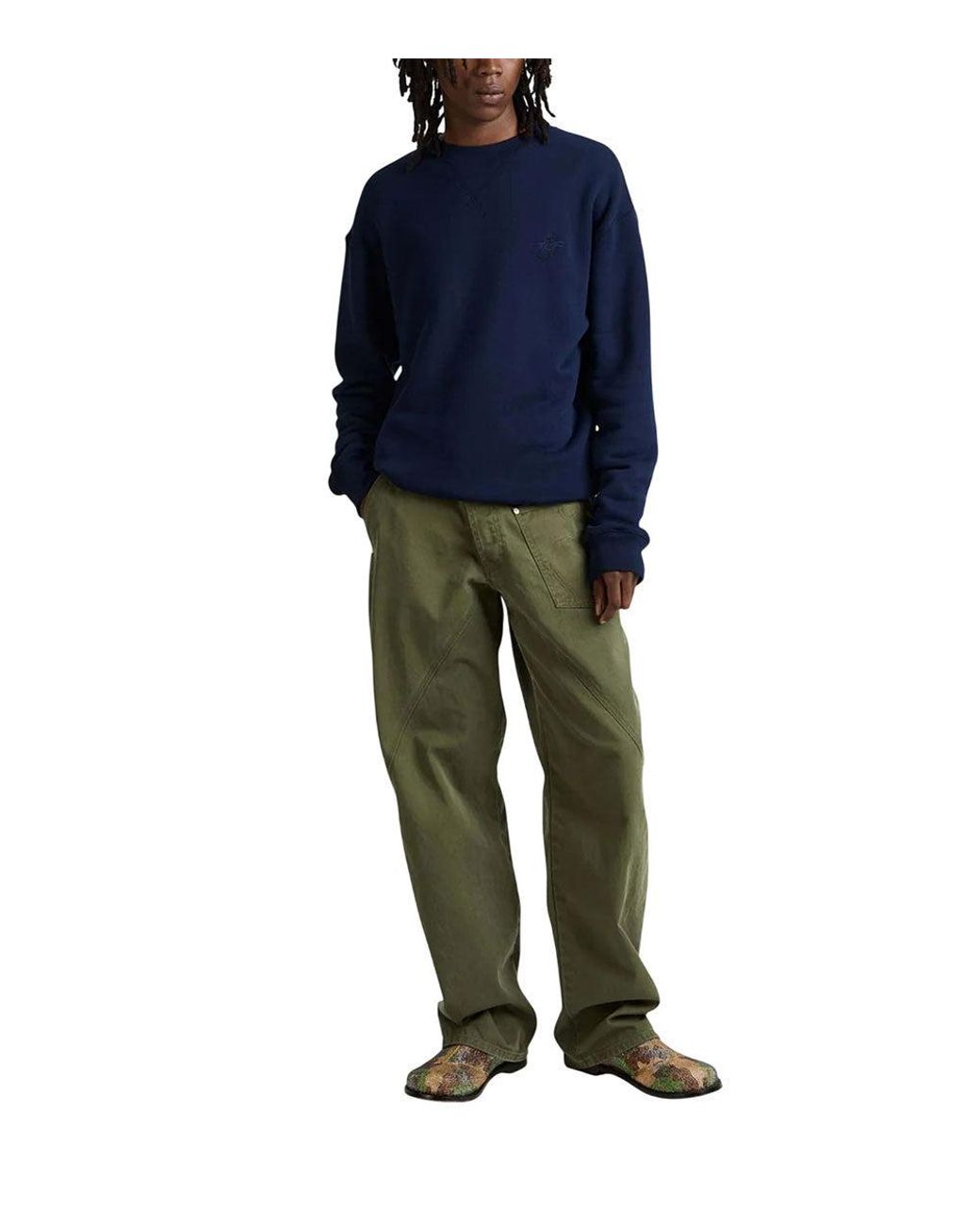 J.W. Anderson Blue Logo Sweatshirt for men