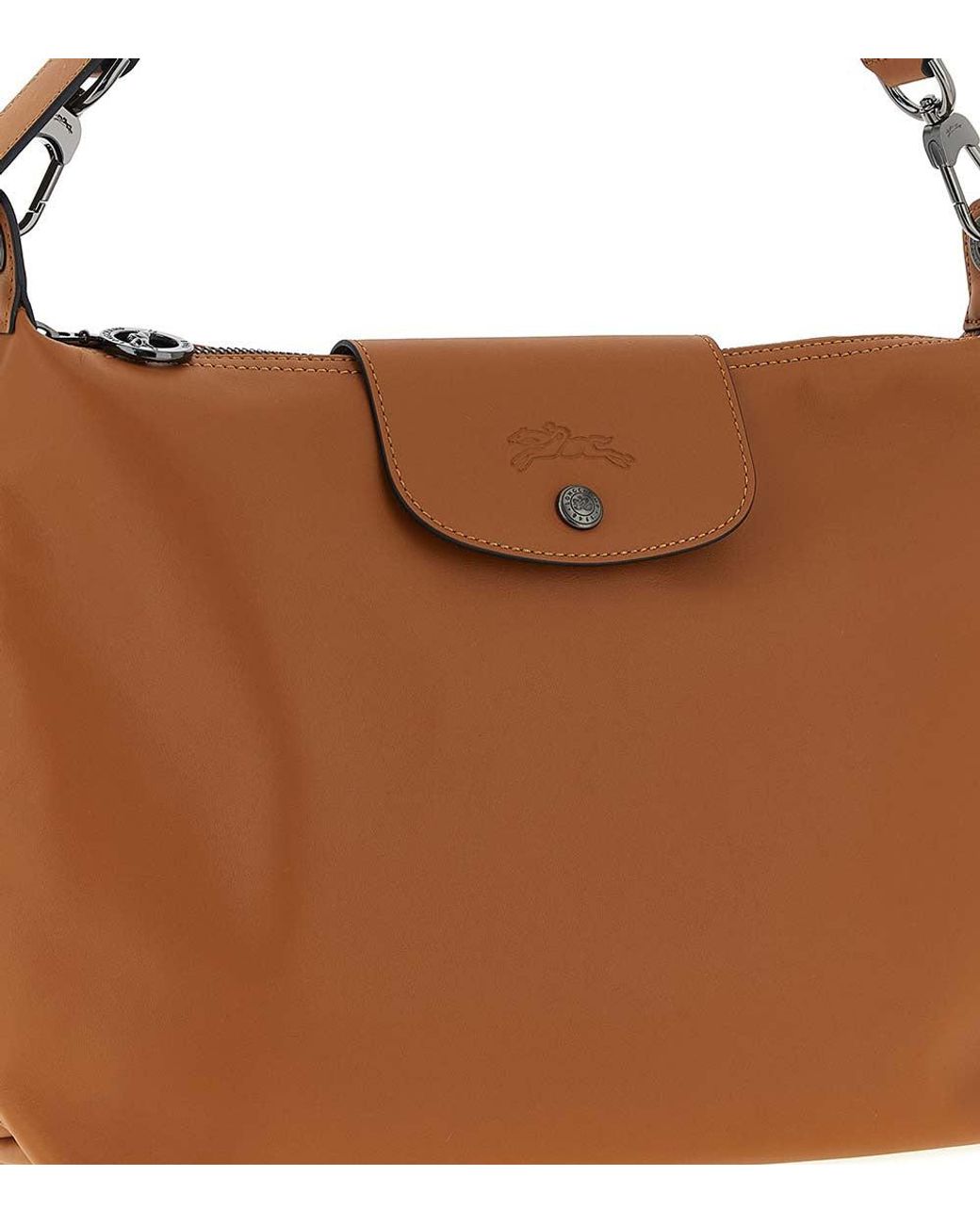 Longchamp Brown Le Pliage Medium Hobo