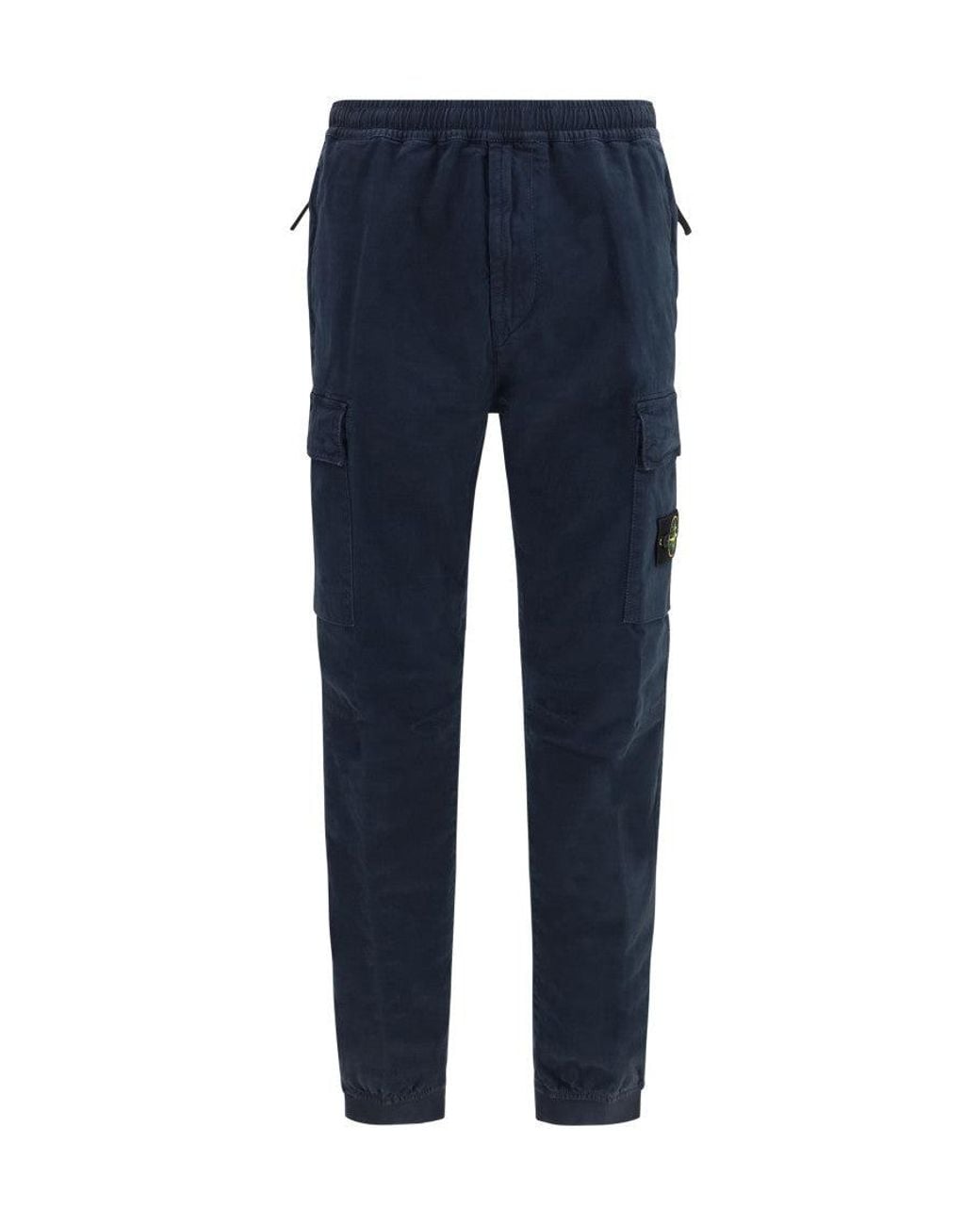 Stone Island Blue Tapered Cargo Pants for men