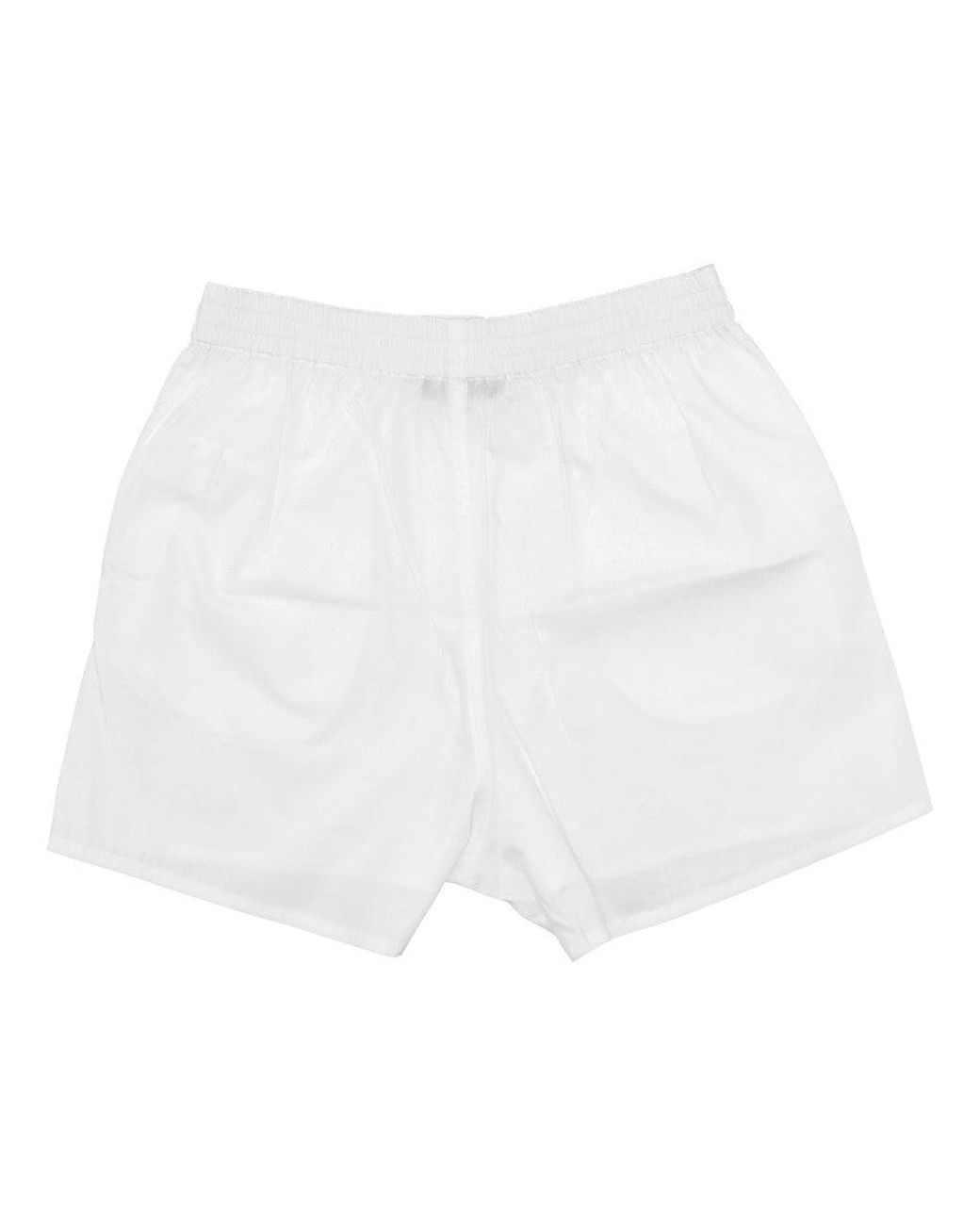 LA ROSE White Cotton Buttoned Shorts