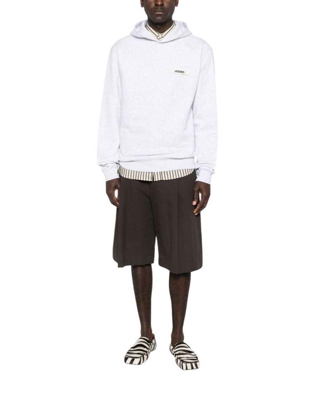 Jacquemus White Light Regular Hoodie for men