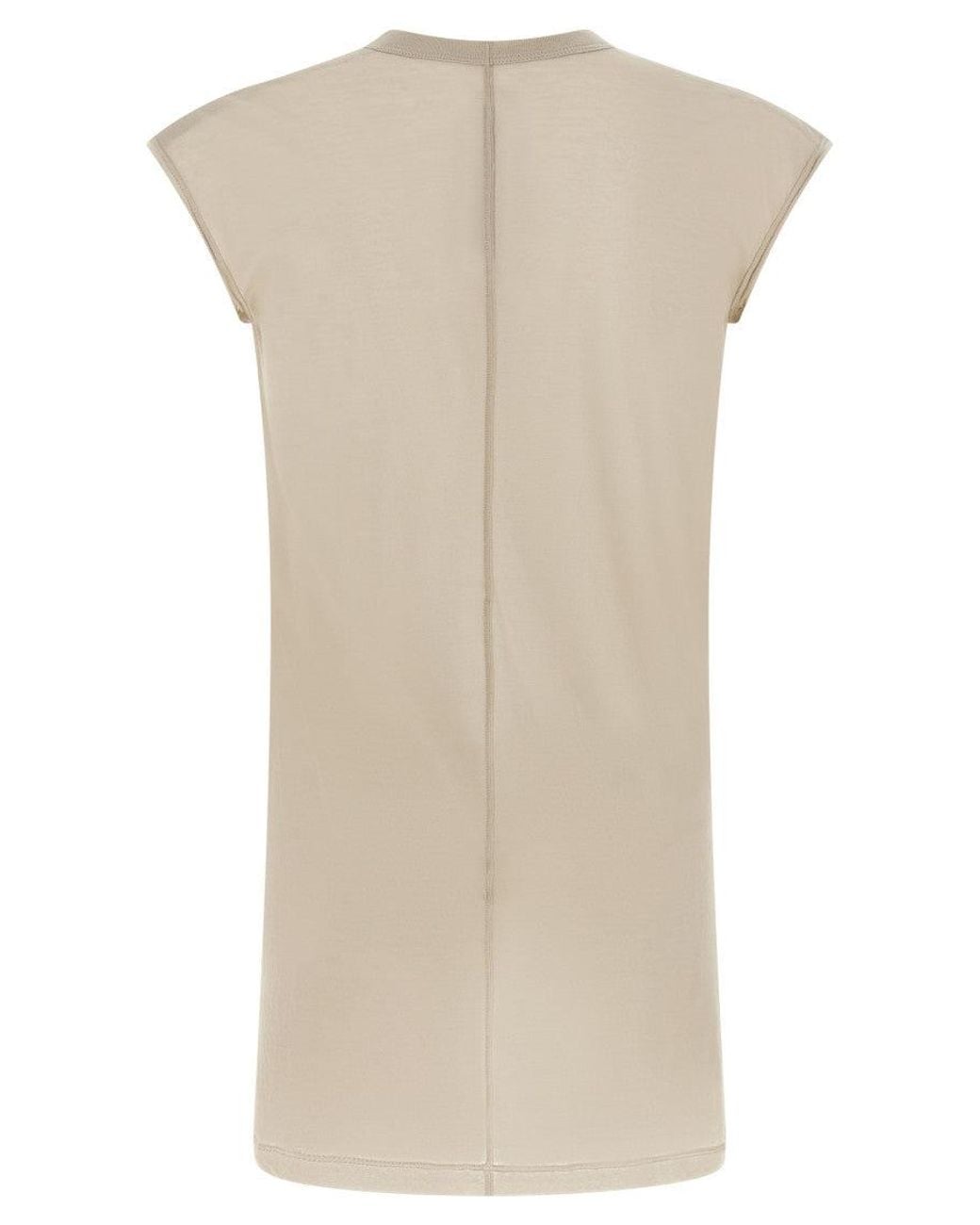Rick Owens Natural Solid V Neck T-Shirt for men