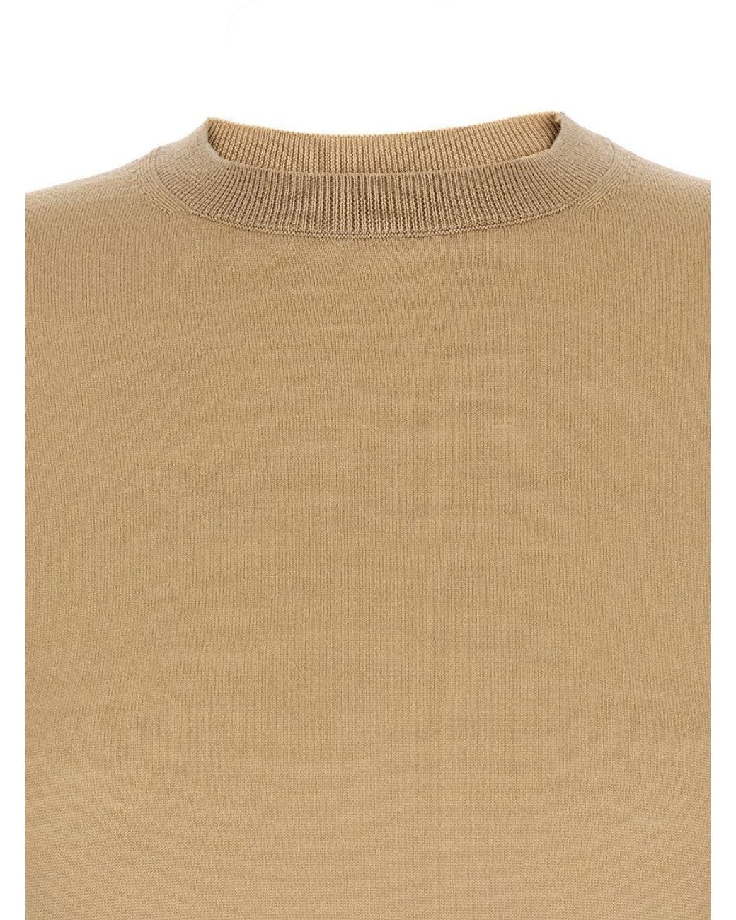 Max Mara Natural Solid Crew Neck Sweater