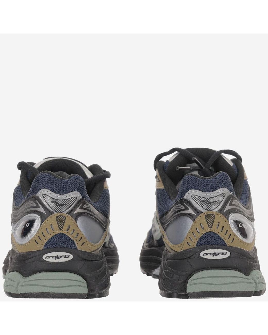Saucony Gray Round-Toe Sneakers for men