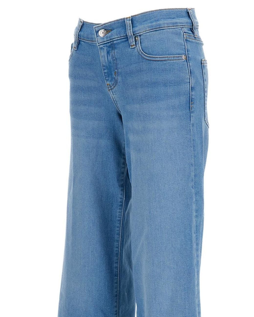 FRAME Blue Flared Low Rise Jeans