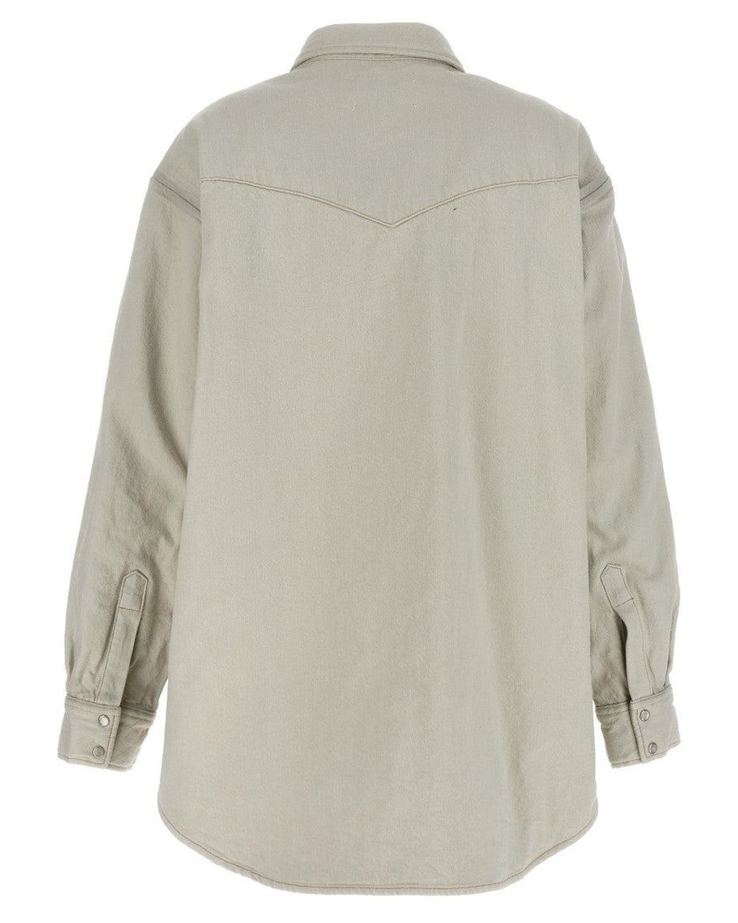 Maison Margiela Gray Padded Cotton Denim Overshirt