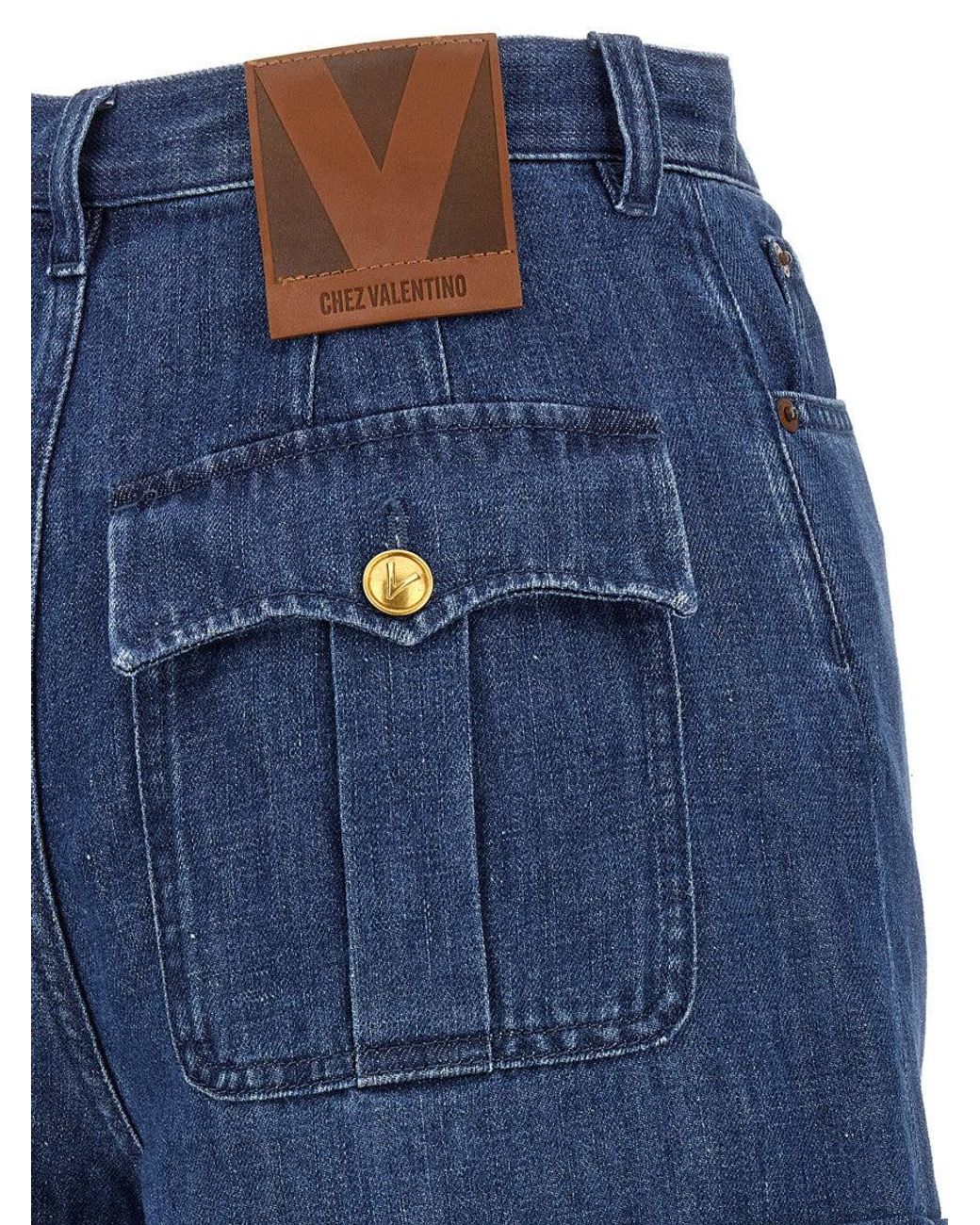 Valentino Blue Denim Shorts